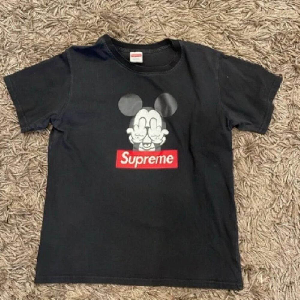 SUPREME MICKEY MOUSE T SHIRT Black Men Size L